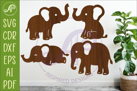 Download Cute Elephant SVG Laser Cut Files 1 - Laser cut files Collection