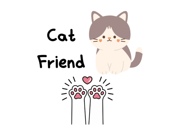Download Cute Cat Friend SVG - Friend Collection