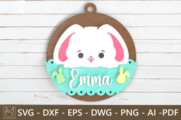 Download Easter Bunny Name Sign - Laser Cut Files - Laser cut files Collection