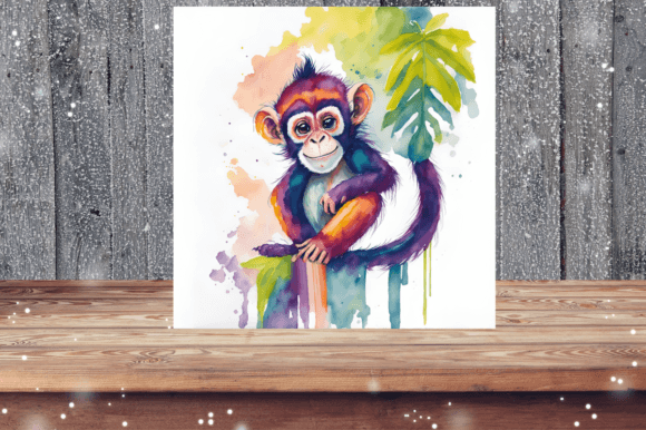 Download Watercolor Monkey Design - Monkey design Collection