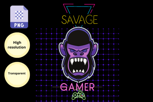 Download Neon Gamer Monkey Design - Monkey design Collection
