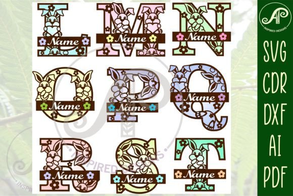 Download Bunny Monogram Letters SVG Bundle - Premium Resources